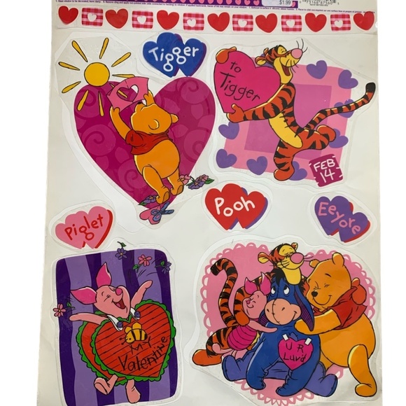 Vintage Disney Window Clings - Valentine's Theme (set of 2) - Picture 5 of 5